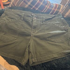 Olive Green Women's Casual Shorts